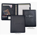 Letter Size Pad Folder Padfolio, 1" 3 Ring Binder/ Soft Simulated Leather